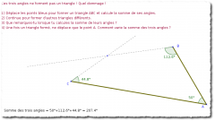 Figure molle : somme des angles d'un triangle Figure molle : somme des angles d'un triangle
